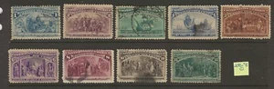 US Scott #230-#238 USED F/VF Set of Columbians to 15c, solid! 7 - Picture 1 of 2