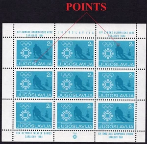 198 - YUGOSLAVIA 1984 - Sarajevo - Olympic Games - ERROR - MNH Sheet - Picture 1 of 2