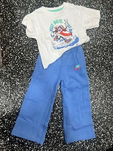 Nike Boy's Kids Cotton Shirt And Sweatpants 2 Piece SET - Picture 1 of 4
