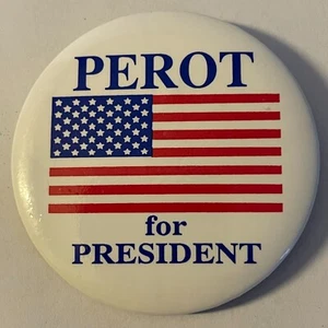 Perot for President Election Button Vintage metal button pin pinback - Picture 1 of 5