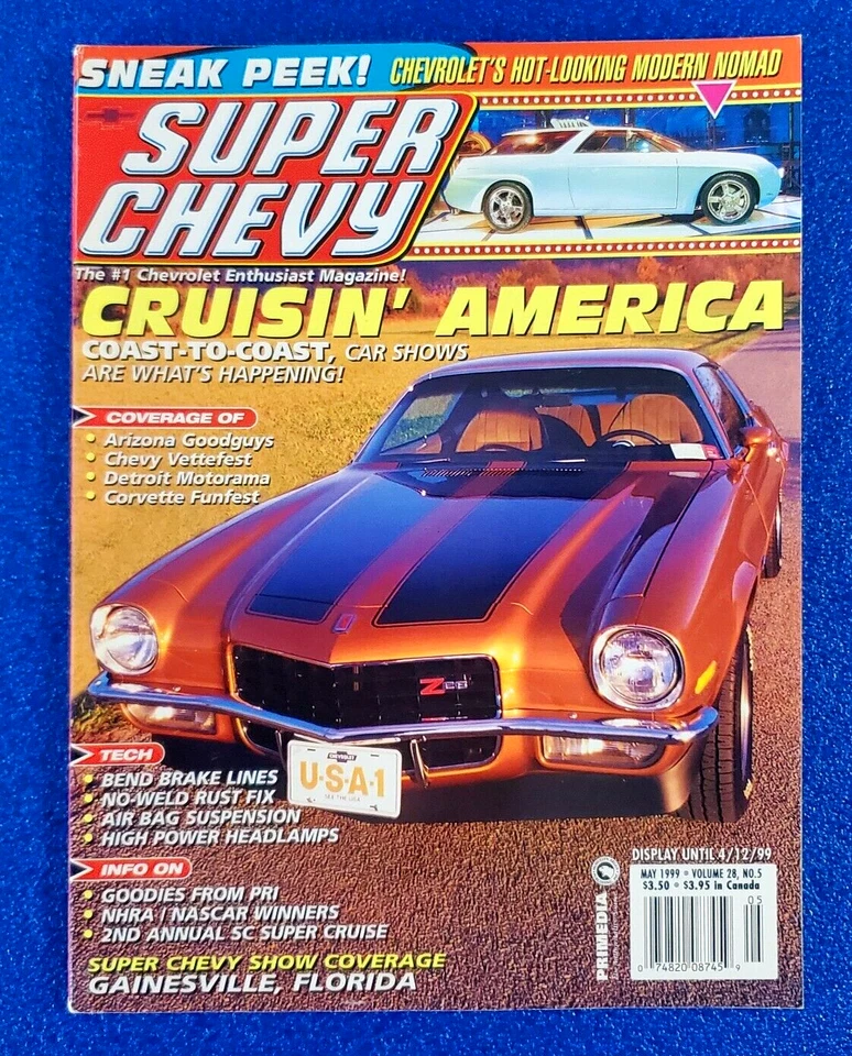 SUPER CHEVY: CRUSIN AMERICA MAY 1999 VOL. 28 NO. 5 CAMARO MUSCLE CAR MAGAZINE Foto 1 de 4