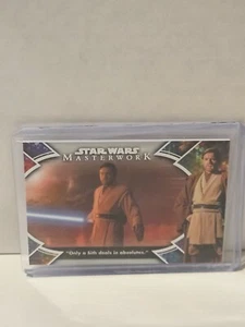 2022 Topps Star Wars Masterwork Obi-Wan Kenobi carta preventivo OB1-2 offerte Sith - Foto 1 di 2