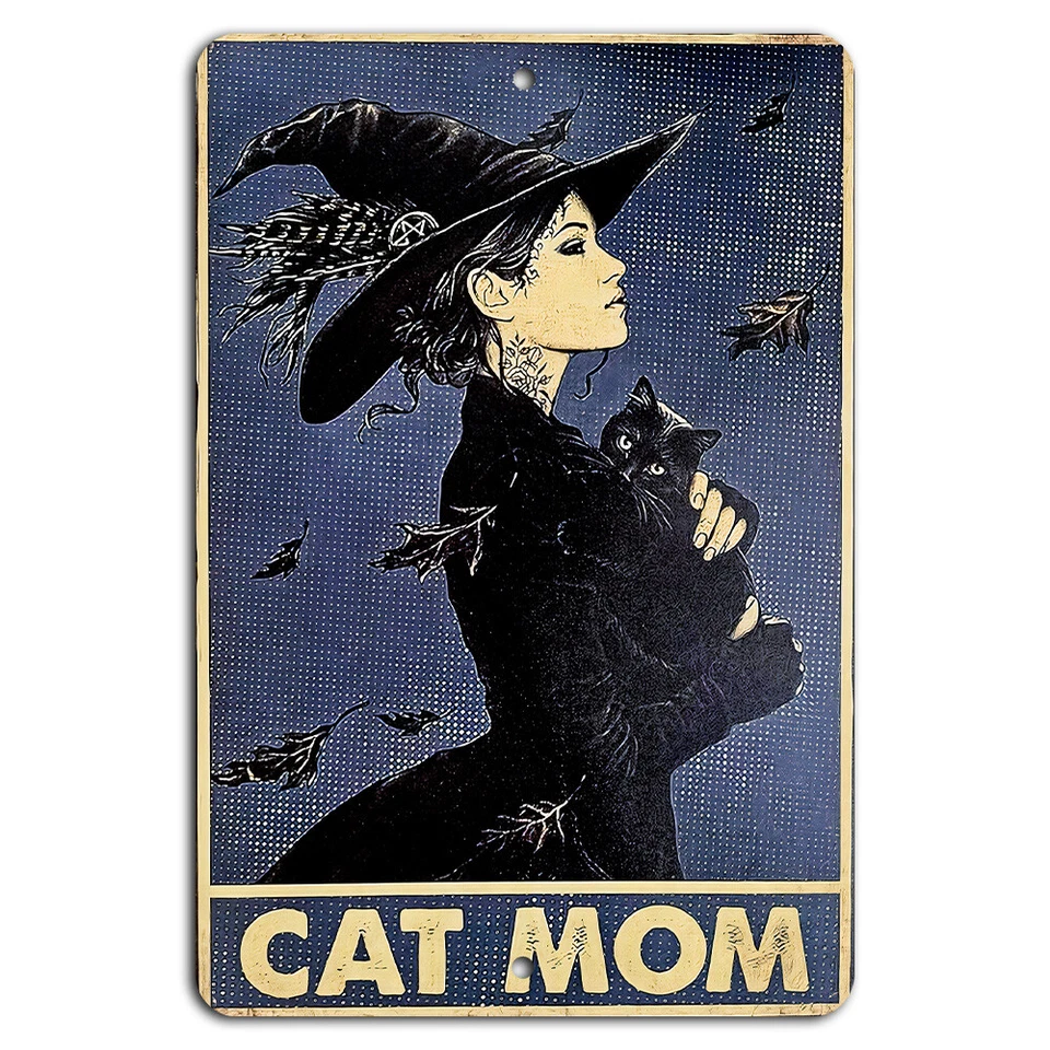 Настенное искусство мама кошки - металлический знак декор для любителей кошек - Изображение 1 из 1