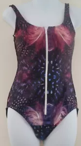 Traje de baño WE ARE HANDOME edición limitada púrpura rosa cremallera traje de baño talla:M - Imagen 1 de 5