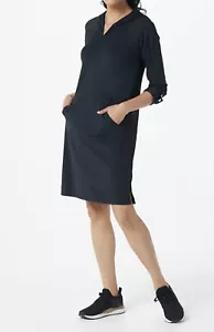 Vestido AmberNoon II Dr. Erum Ilyas SunSnug para mujer grande UPF 50 tejido con capucha negro - Imagen 1 de 6