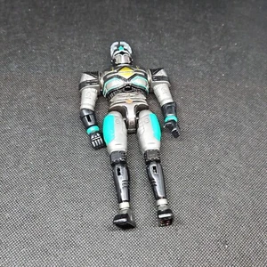 Figura de acción vintage Beetleborgs Mega Spectra plateada y verde Bandai 1997 - Imagen 1 de 3