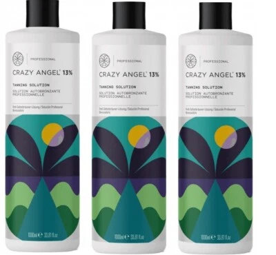 Crazy Angel Professional Spray Bräunung Fake Bräunungslösung 13% Liter 3er Pack