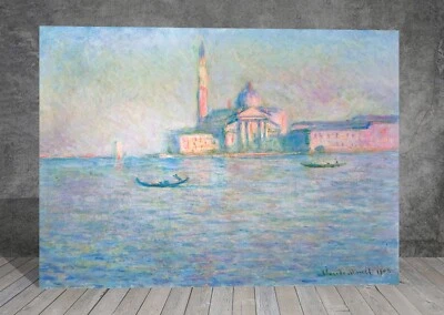 Claude Monet Church of San Giorgio Venice CANVAS PAINTING ART PRINT WALL 1671 - Image 1 of 4