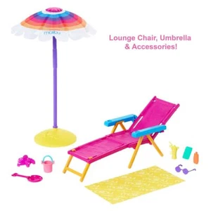 Mattel Barbie Spielset Loves the Ocean Strandspaß Liegestuhl | Puppen Zubehör - Bild 1 von 4