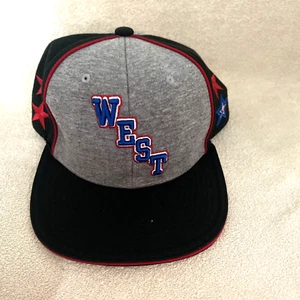 NBA”ALL STAR WEST” TRUCKER HAT GRAY /BLACK SNAPBACK MITCHELL & NESS BASKETBALL - Picture 1 of 11