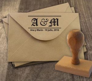Sello de Caucho para Bodas Novios Personalizado Detalles, Regalos, Mod.r10 - Imagen 1 de 1