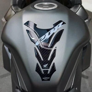 Paraserbatoio moto CBR Licenza Ufficiale Honda adesivo resina 3D carbonio bianco - Foto 1 di 4