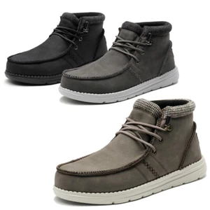 Men's Casual Slip-on Shoes Warm Loafers Winter Boots Comfortable Shoes US Size - Picture 1 of 30
