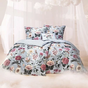Estella Mako-Satin Bettwäsche Ciara blau 135 x 200 cm - Bild 1 von 4