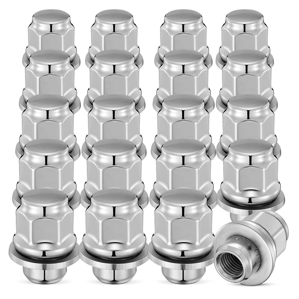 20PCS M12x1.5 Mag Seat Lug Nuts Chrome OEM Factory 21mm Hex Chevy Cadillac Buick Foto 1 de 4