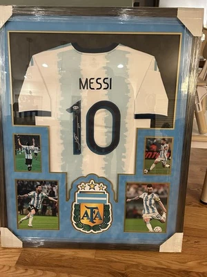 Lionel Messi Autographed Jersey Argentina Beckett COA - Image 1 of 4