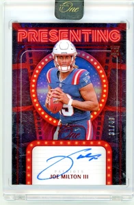 2024 Panini One - Joe Milton III RC ROOKIE AUTO /49 Presenting RED Patriots - Bild 1 von 2