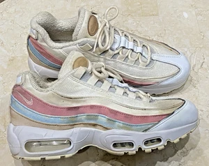 Nike Air Max 95 Cream Red Blue Plant Color Pastel Canvas Women 8.5 CD7142-800 OG - Picture 1 of 8