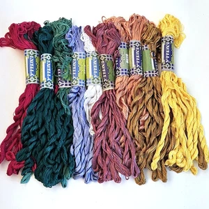 100 SK THREADNANNY EXCELLA SILKY SATIN EMBROIDERY THREADS: VARIETY OF COLORS BM - Picture 1 of 1