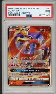 2017 Pokemon Sun & Moon Burning Shadows Ho-Oh GX #21 PSA 9 - Picture 1 of 2