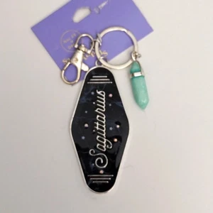 Llavero Retro Hotel Key Mystical Gem Zodiac - Sagitario - Nuevo con Etiquetas - Imagen 1 de 5