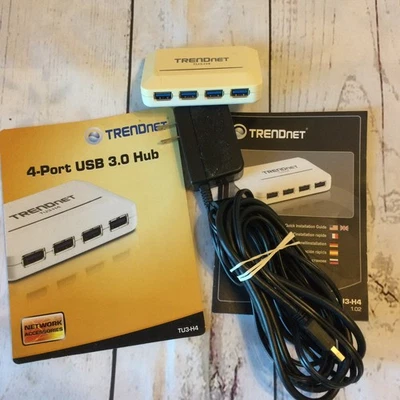 Trendnet 4-Port USB 3.0 Super Speed Hub Model TU3-H4 - Image 1 of 4