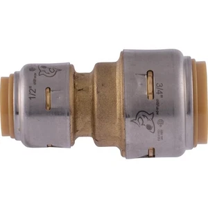 Shark Bite 200 PSI Lead-Free Brass Reducing Coupling 1/2 in. Outlet x 3/4 x 1/2 - Picture 1 of 1