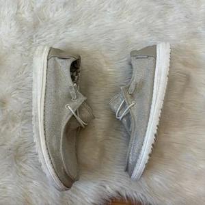 Stretch Sparkling Beige “Wendy” Hey Dudes Size 7 - Picture 1 of 8