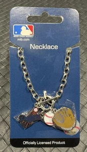 Los Angeles Dodgers Charm Necklace. Chunky Chain. Officially Licensed NEW! - Picture 1 of 3