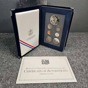 1994 World Cup Prestige Set,  Commemorative, 7 Proof Coins (One Silver) - Picture 1 of 11