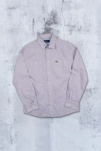 Fred Perry Classic Striped Long Sleeve Shirt Size: M - Picture 1 of 5