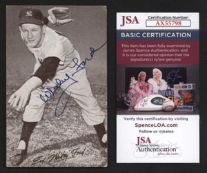 WHITEY FORD Yankees Signed Autographed Exhibit Card - JSA not PSA - Picture 1 of 2