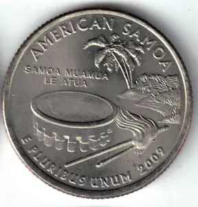 USA - 2009P - Washington ¼ $ - American Samoa - Rare - #19476 - Picture 1 of 2