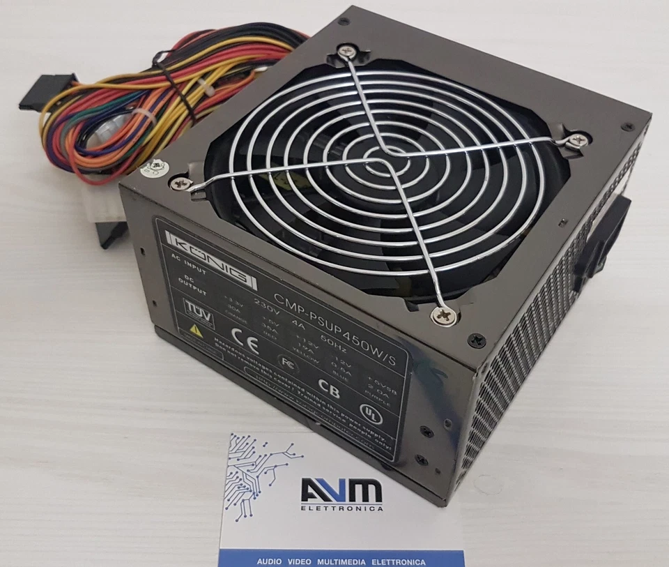 Alimentatore ATX Gaming 650W 500W 550W 450W Trust Konig Corsair Cooler Master - Immagine 1 di 1