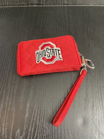 Ohio State Buckeyes Cell Phone Wallet Wristlet Red Black Gray Cover