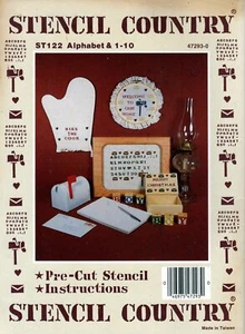 Schablone Country ST122 Alphabet & 1-10 Wang International Made in Taiwan - Bild 1 von 1