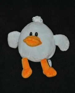 Peluche doudou canard poussin AJENA bleu orange grelot 14 cm NEUF  - Picture 1 of 1