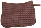 FULL HORSE SIZE ENGLISH BROWN QUILTED ALL PURPOSE DRESSAGE JUMPER SADDLE PAD