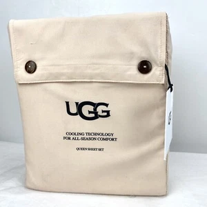 UGG Alahna Queen Bettwäsche Set SHELL Color Cooling Technology Blätter NEU - Bild 1 von 8