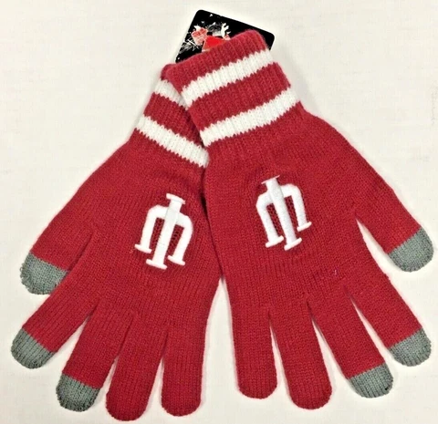 Indiana Hoosiers Men's NCAA KNIT Texting Gloves One Size Fits Most FOCO Cover