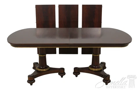 L55964EC: JOHN WIDDICOMB Neoclassical Mahogany Pedestal Dining Room Table Cover