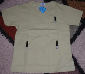Frederick V neck Scrub Top W top & bottom pocket & side slit Sz L to 3X  - Picture 1 of 21