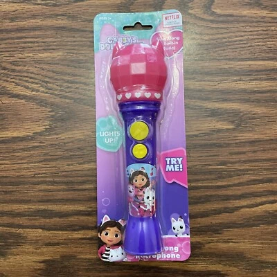 Gabby’s Dollhouse Sing-Along Light Up Microphone With Built In Music New! - Image 1 of 4