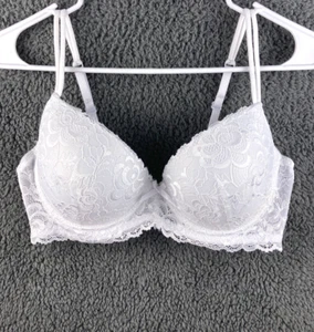 Kathy Ireland Bra 36D White Lace Extreme Push Up Padded Underwire Wedding 3464 - Picture 1 of 12