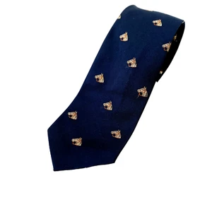 Hathaway Vintage Motif Tie Men's Equestrian Preppy Trad Ivy Style Switzerland - Picture 1 of 4