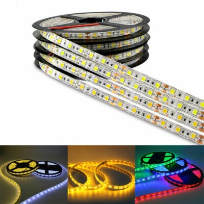 1M 2M 3M 5M SMD 5050 Waterproof LED Flexible Tape Strip Light 12V rgb white - Image 1 of 4