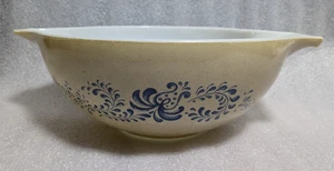 Cuenco mezclador vintage Pyrex #444 Homestead Cinderella 4 cuartos fondo beige - Imagen 1 de 11