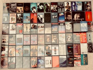 70 x 1980s / 1990's ROCK POP NEW WAVE SOUL CASSETTE TAPES JOB LOT BUNDLE - Picture 1 of 3