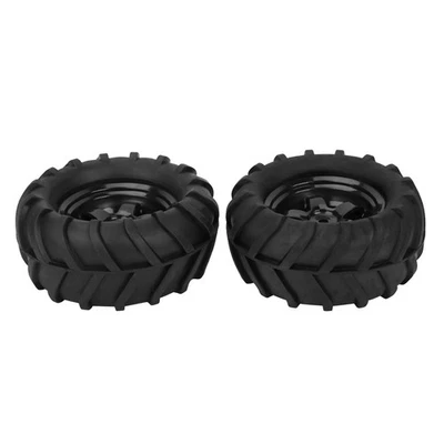 2x 82mm RC Rubber Wheel Tire Tyre For 1/16 Remote Control Racing Car Buggy Truck - Bild 1 von 4