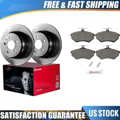 Brembo 6 Front Disc Brake Rotor and Pad Set Fits 1999 Volkswagen Golf Foto 1 de 4
